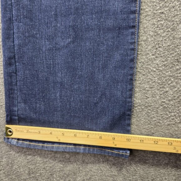 Signature Levi Strauss Jeans Womens 12M Blue Totally Shaping High Rise Flare - Picture 9 of 12